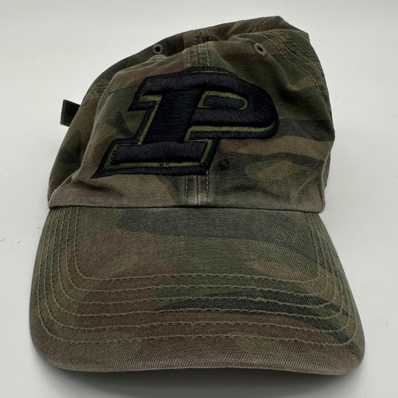 Purdue Boilermakers Hats Mens One Size Green Camo Adjustable Strap Back Cap 47